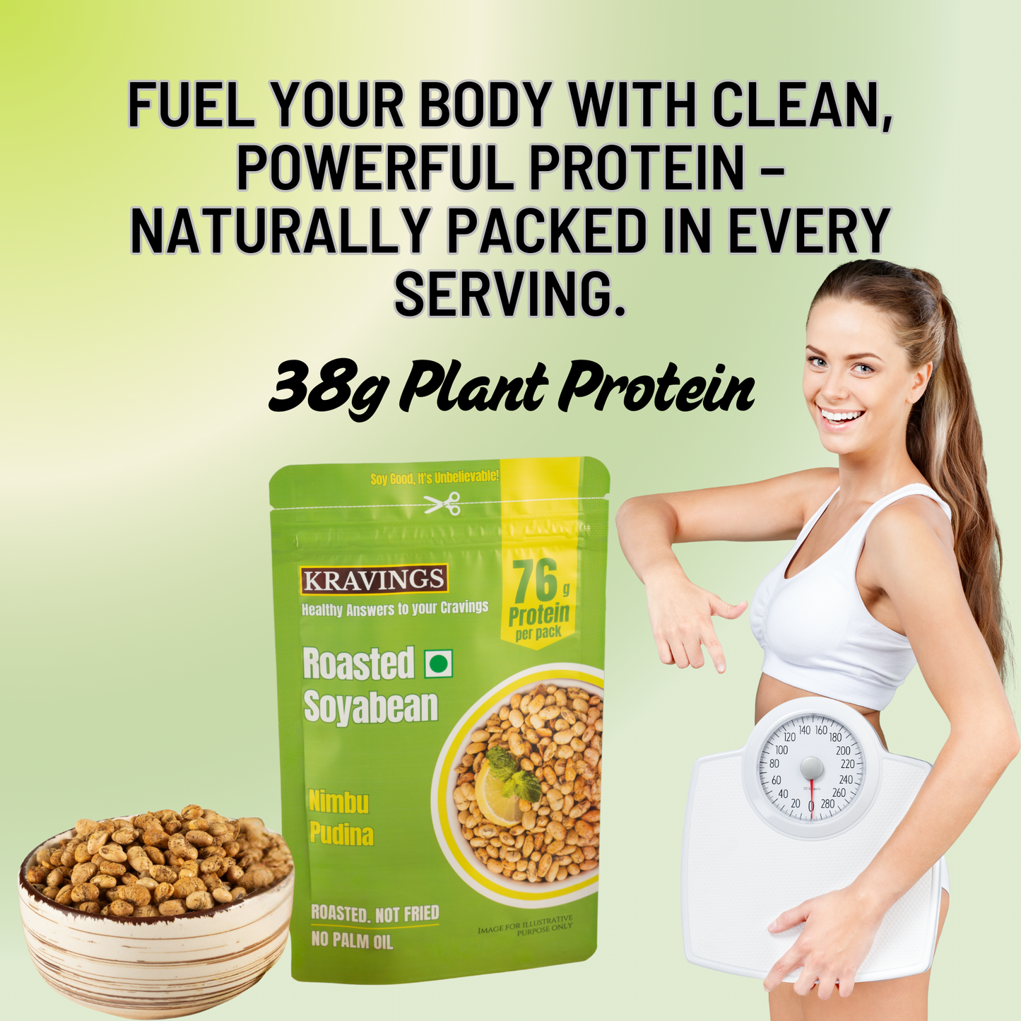 Roasted Soya Bean- Pudina Flavor [600 g, Pack of 3]