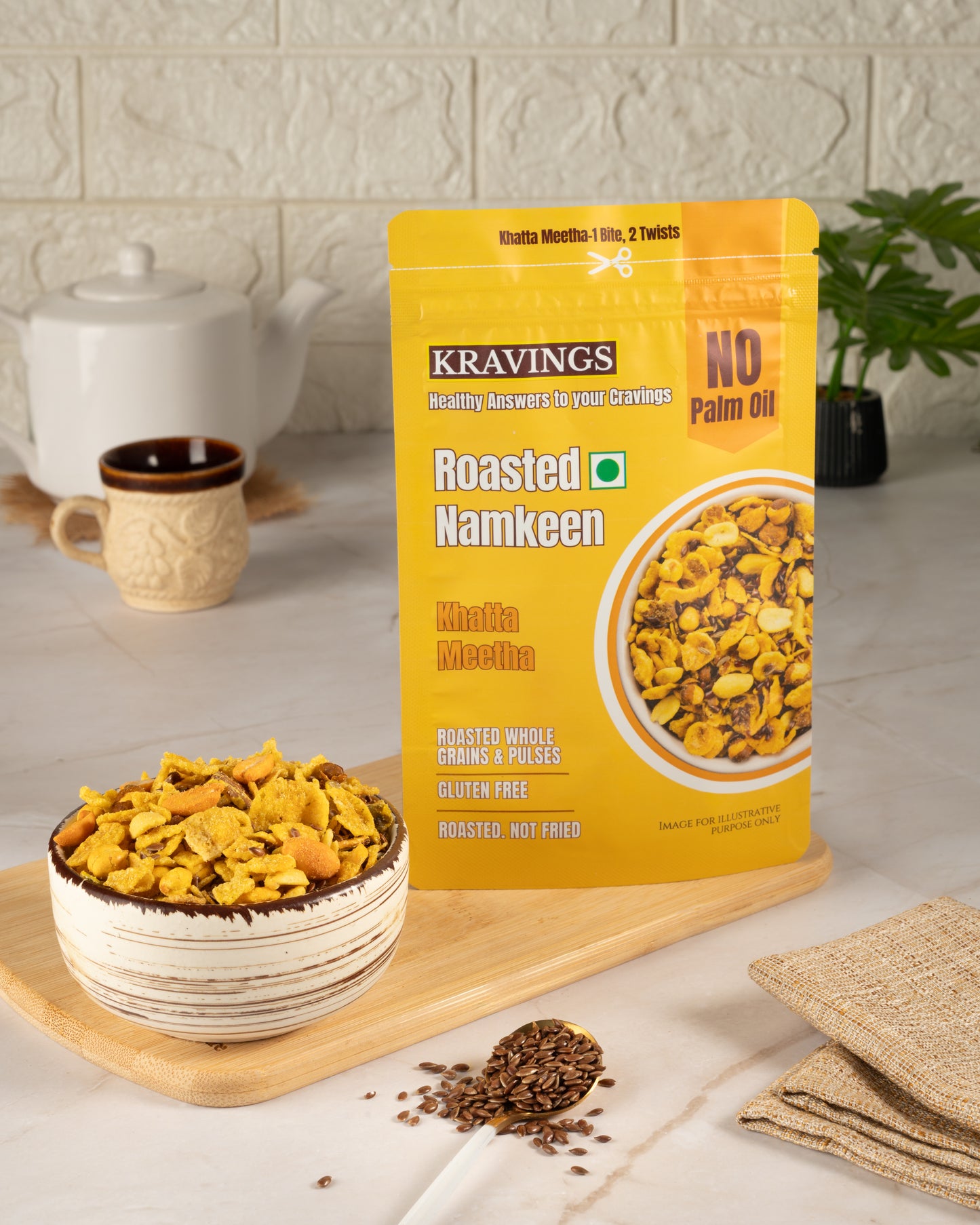 Roasted Khatta Meetha Namkeen [ 660 g, Pack of 6]