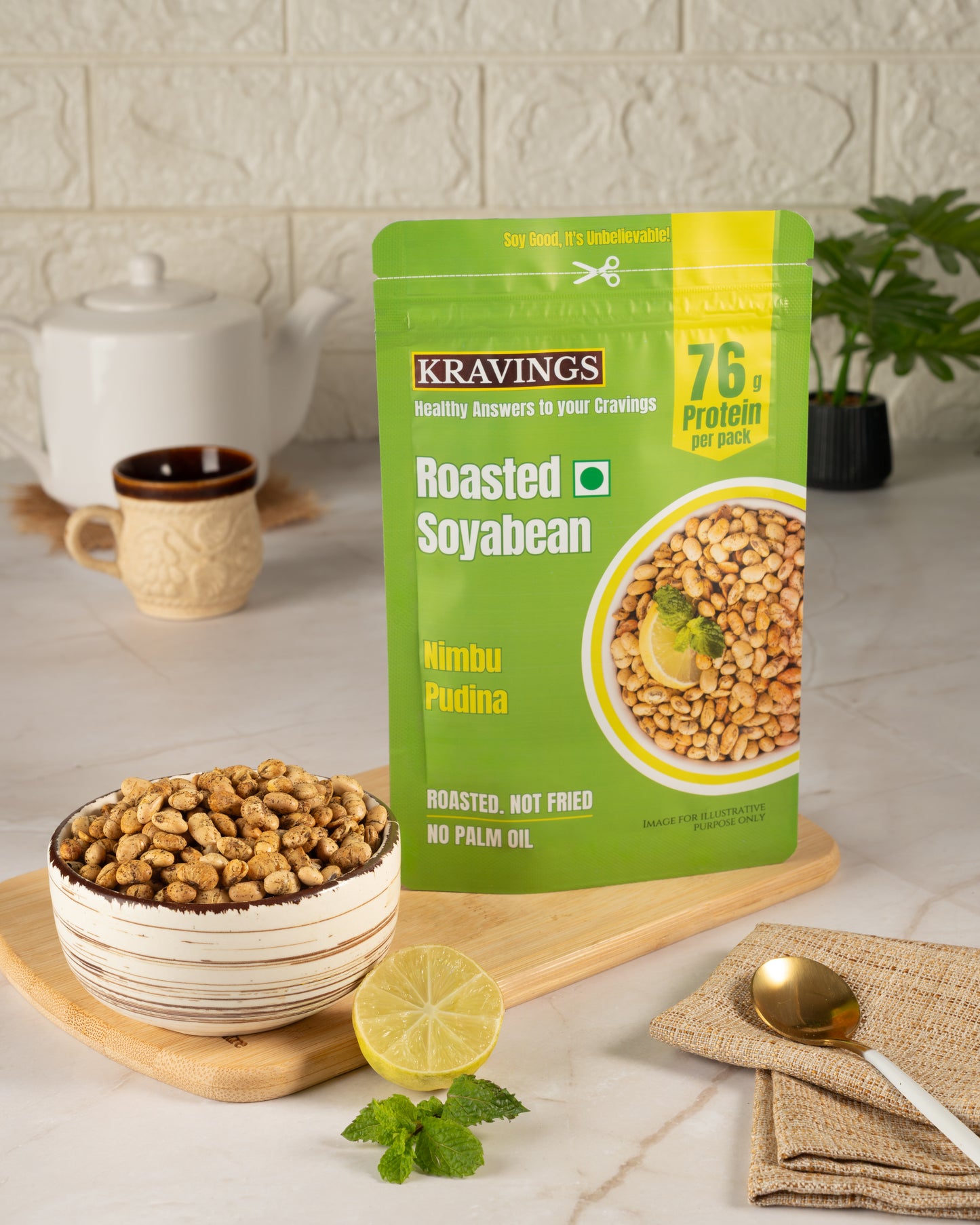 Roasted Soya Bean- Pudina Flavor [600 g, Pack of 3]